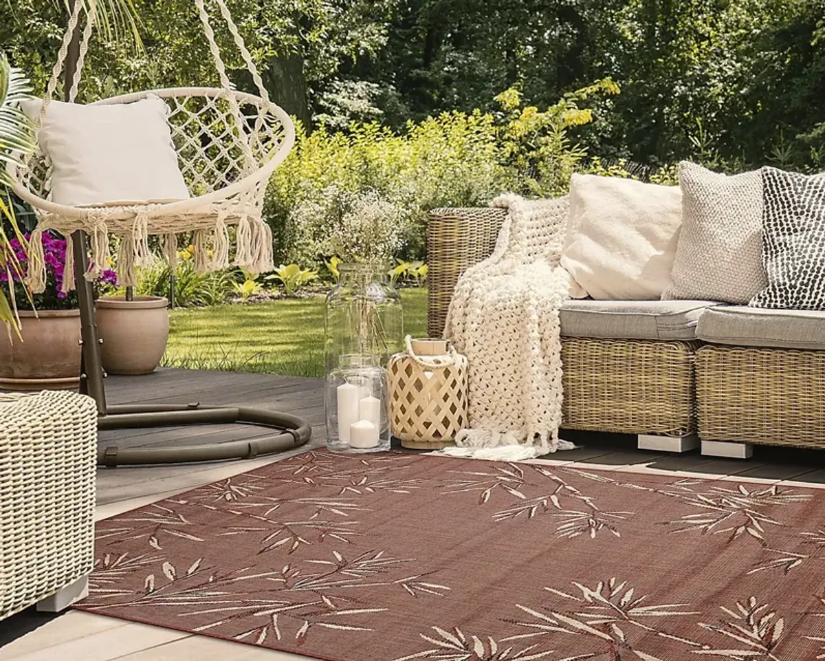 Montdover Red 4'10 x 7'6 Indoor/Outdoor Rug