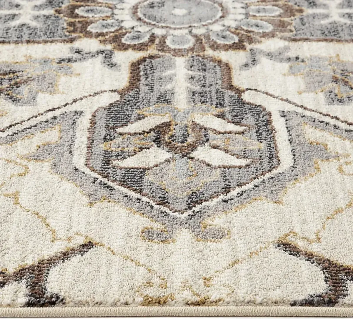 Vinrue Ivory/Blue 5'3 x 7'6 Rug