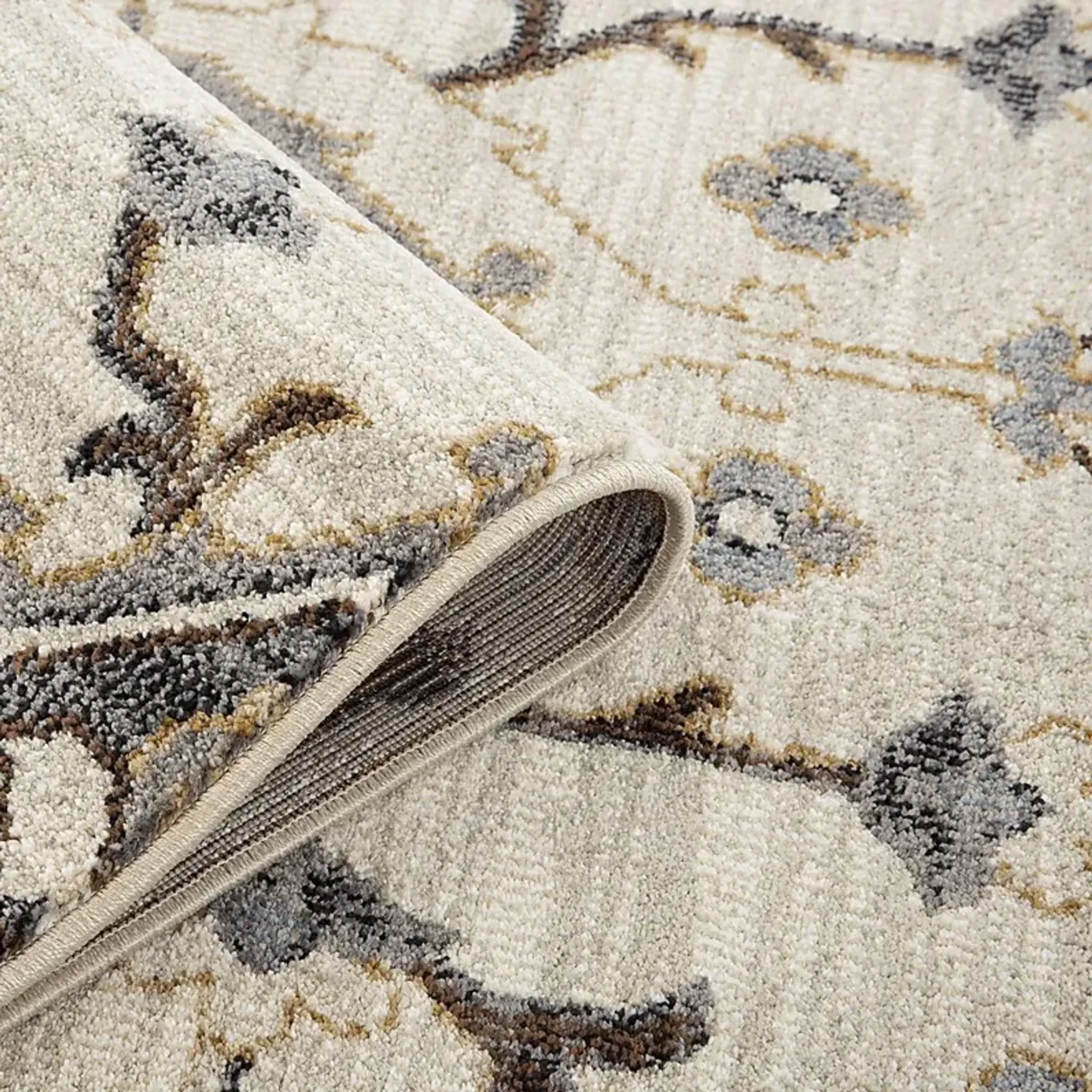 Vinrue Ivoryblue 53 X 76 Rug Rooms To Go | Furniture.com