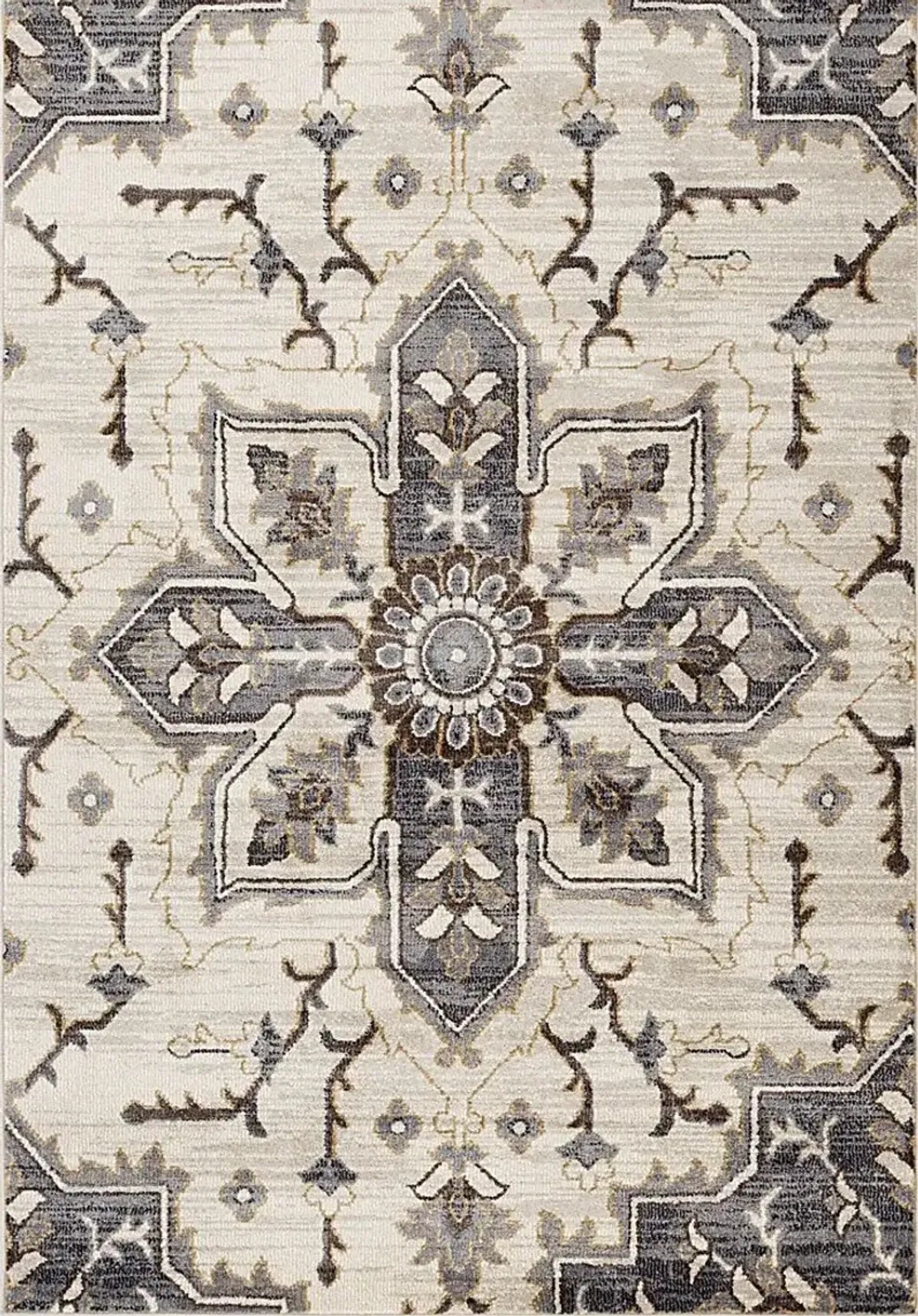 Vinrue Ivory/Blue 5'3 x 7'6 Rug