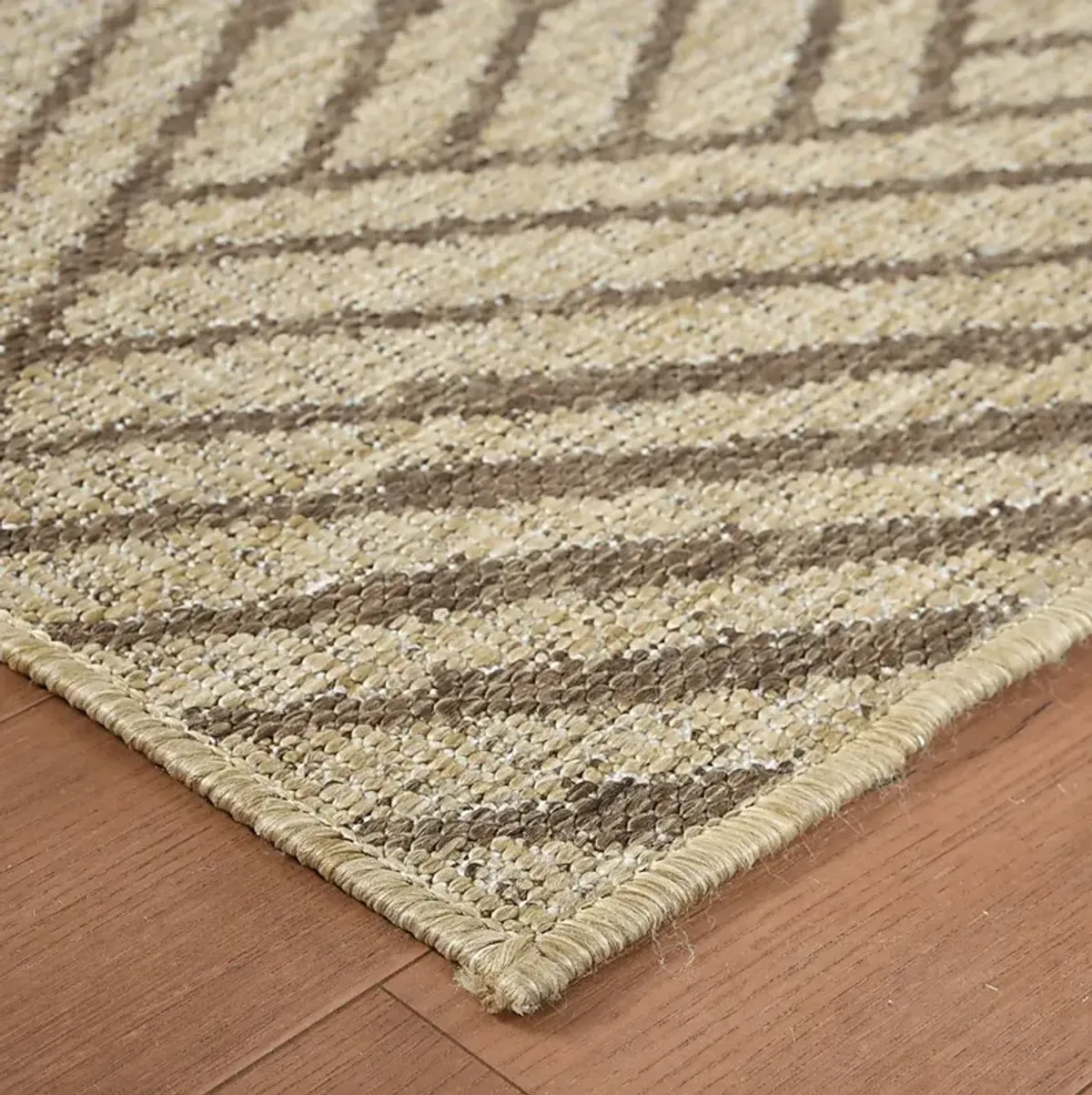 Gamuz Beige 5'3 x 8' Indoor/Outdoor Rug