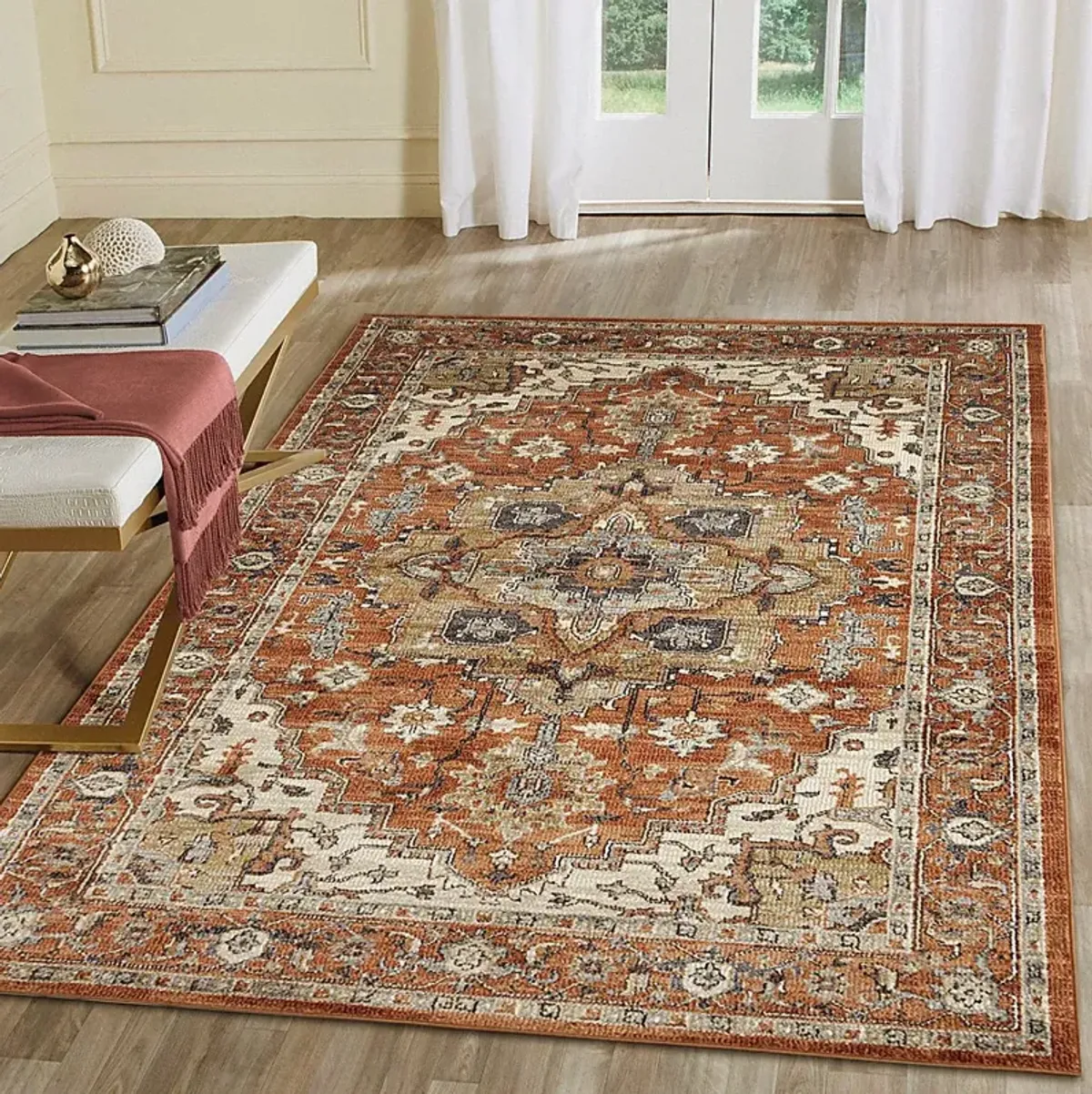 Paeris Rust 5'3 x 7'6 Rug