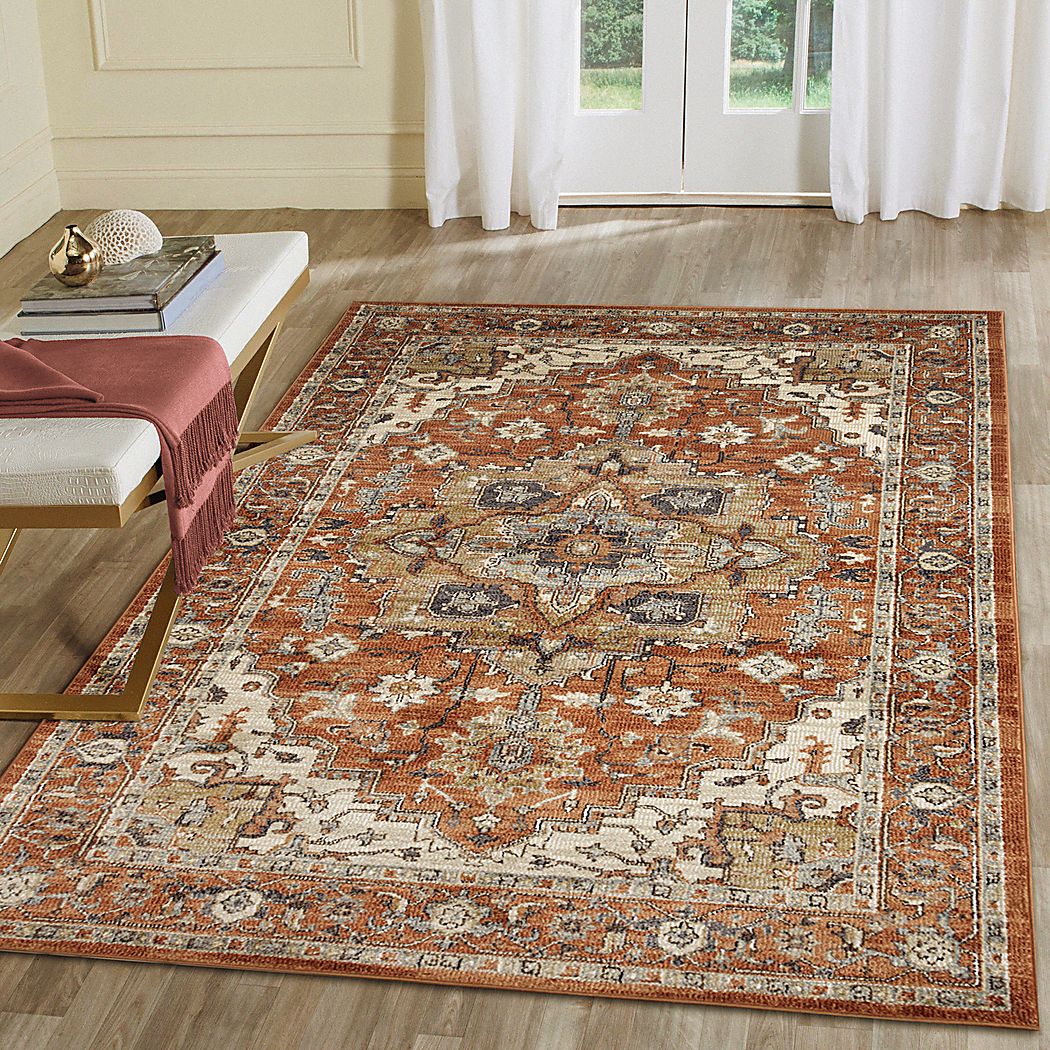 Paeris Rust 5'3 x 7'6 Rug