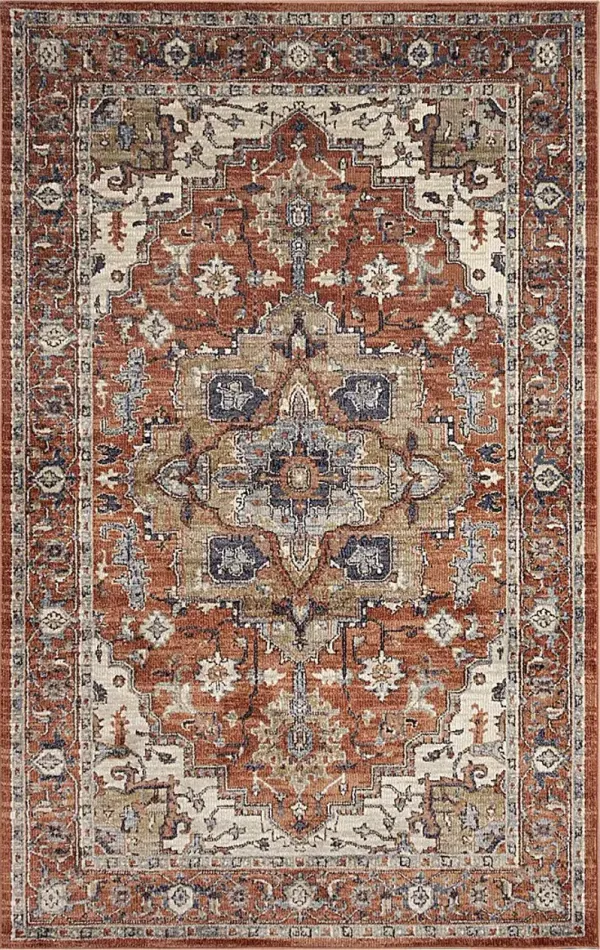 Paeris Rust 5'3 x 7'6 Rug