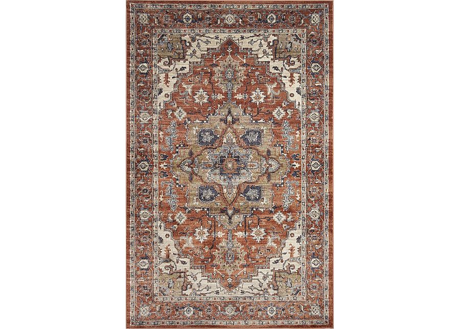 Paeris Rust 5'3 x 7'6 Rug