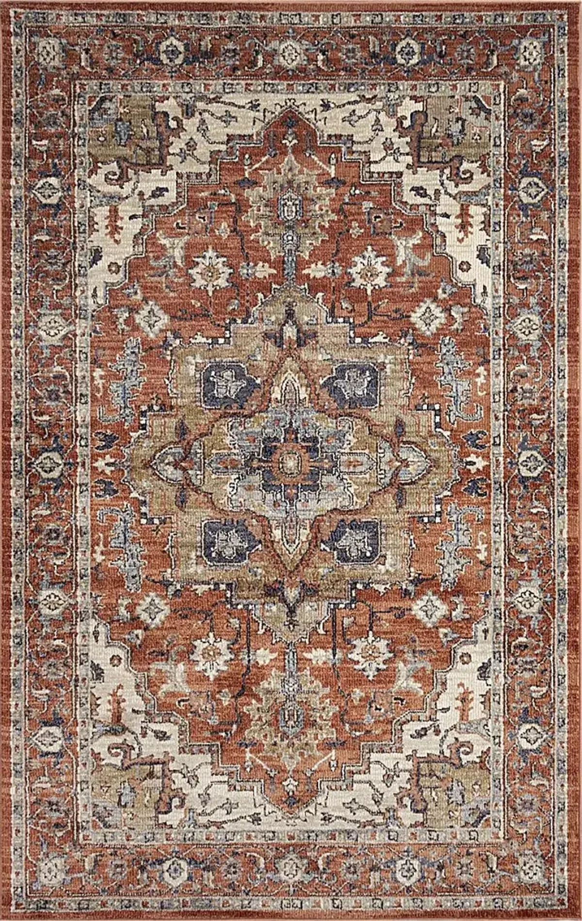 Paeris Rust 5'3 x 7'6 Rug