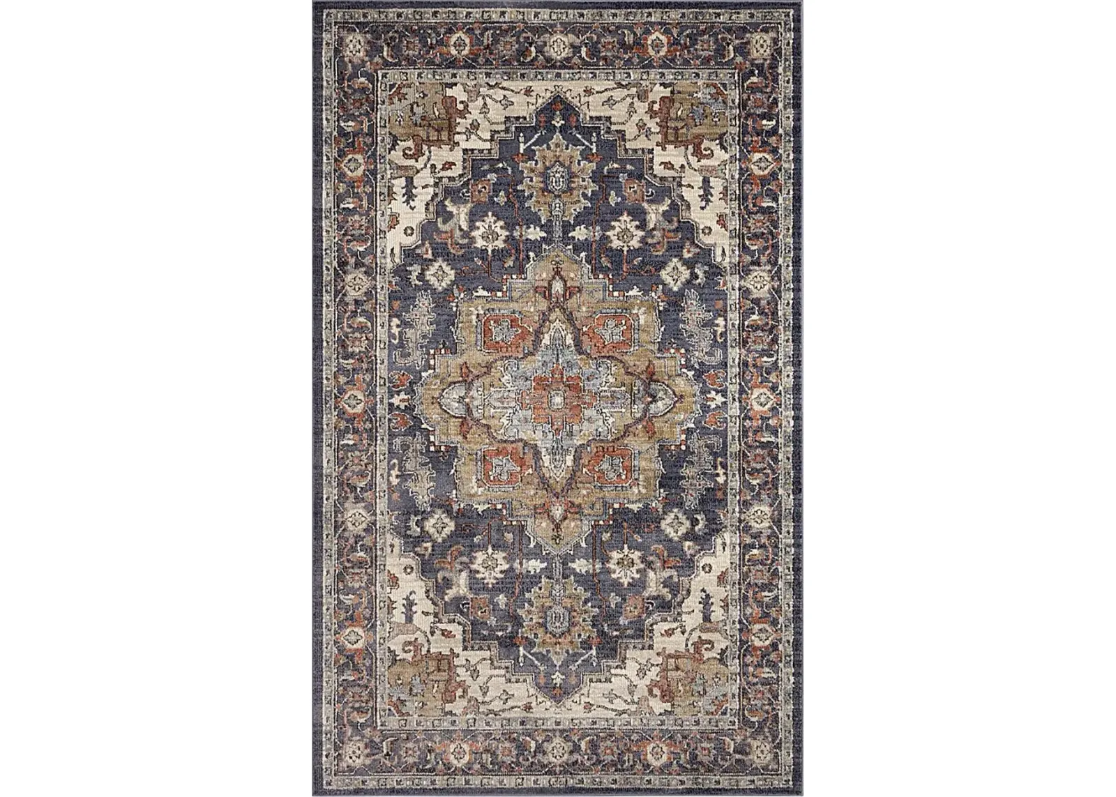 Paeris Navy 5'3 x 7'6 Rug