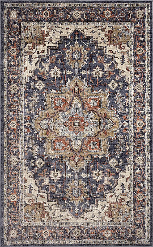 Paeris Navy 5'3 x 7'6 Rug