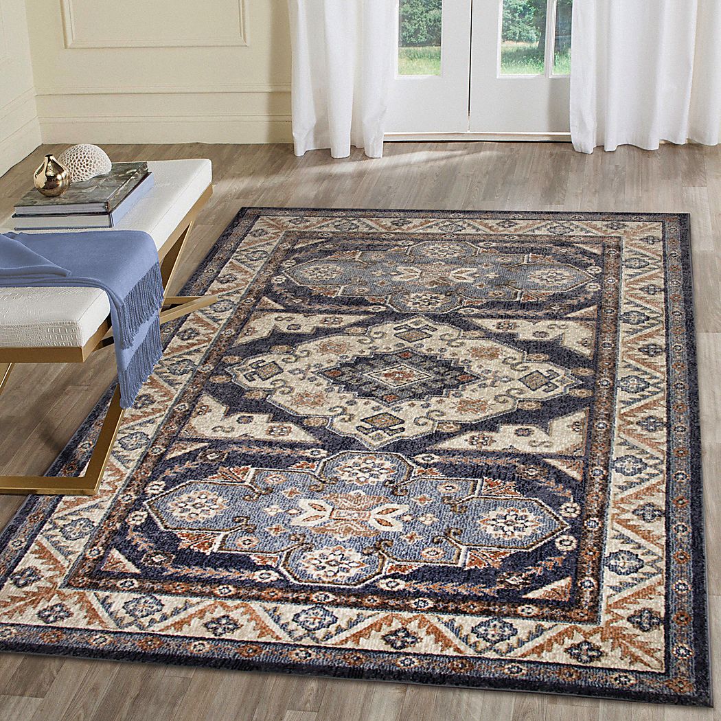 Devdan Blue 5'3 x 7'6 Rug