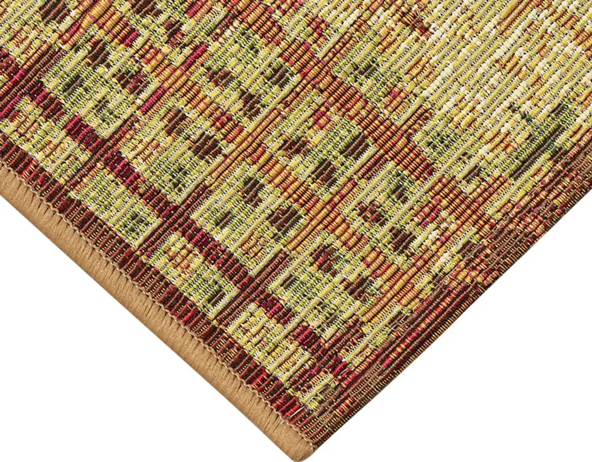 Greeta Gold 4'10 x 7'6 Indoor/Outdoor Rug