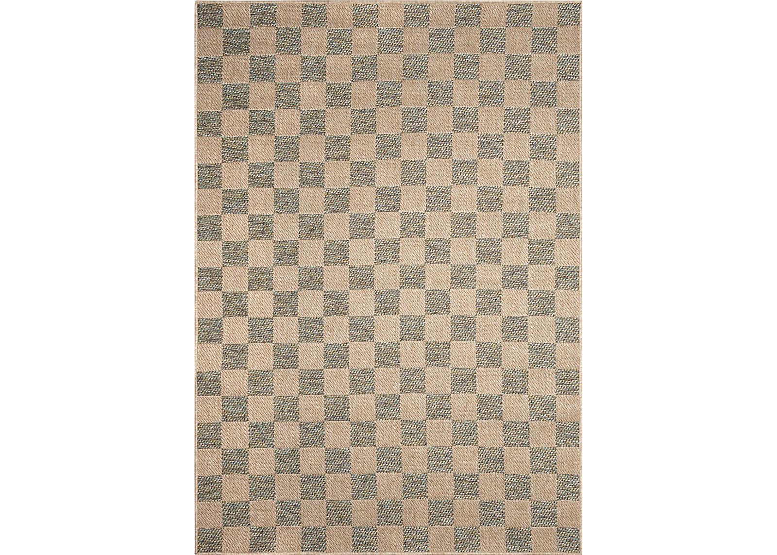 Salow Blue 5'3 x 7'3 Indoor/Outdoor Rug