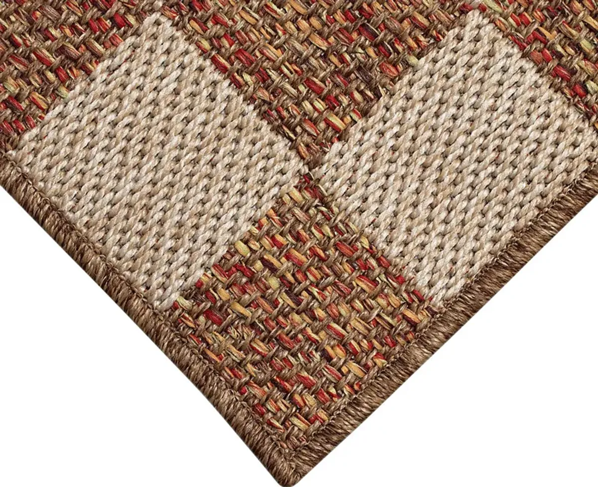 Salow Rust 5'3 x 7'3 Indoor/Outdoor Rug