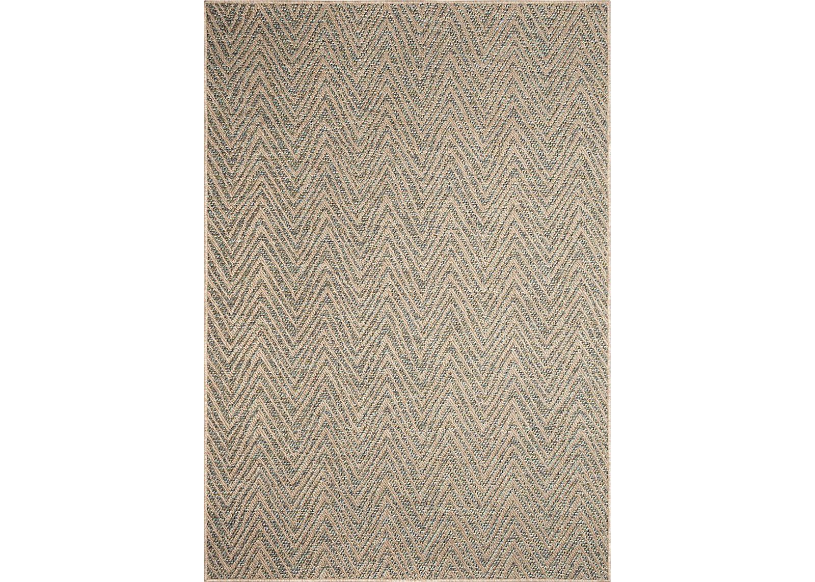 Othadan Blue 5'3 x 7'3 Indoor/Outdoor Rug