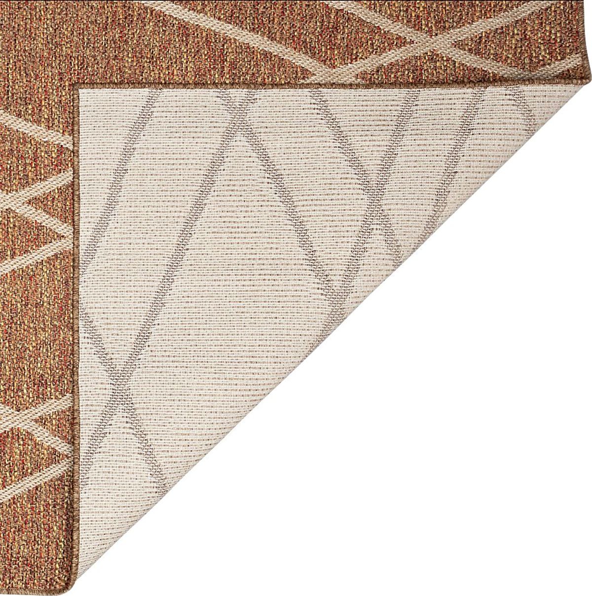 Jilaba Rust 5'3 x 7'3 Indoor/Outdoor Rug