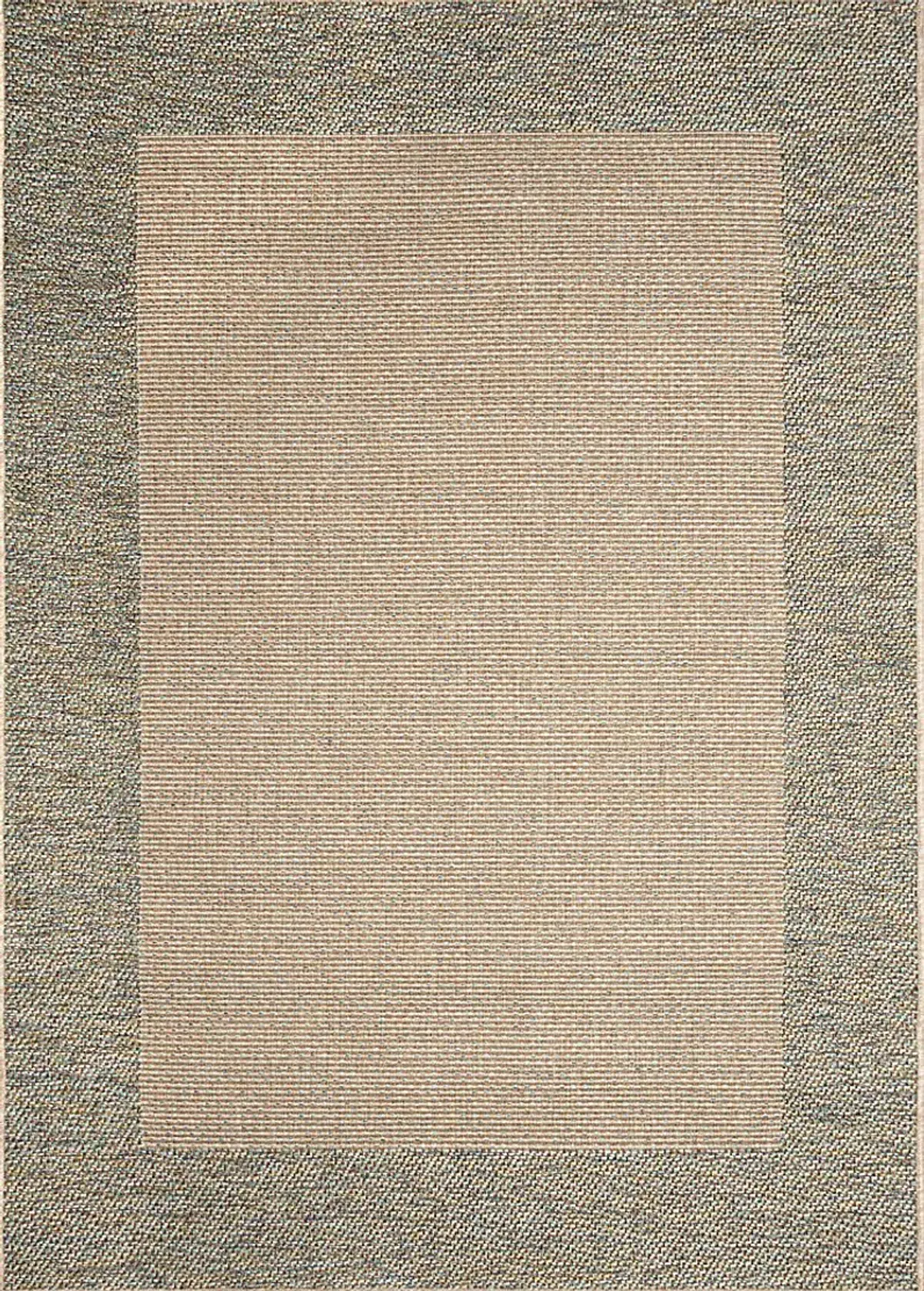 Qarray Blue 5'3 x 7'3 Indoor/Outdoor Rug