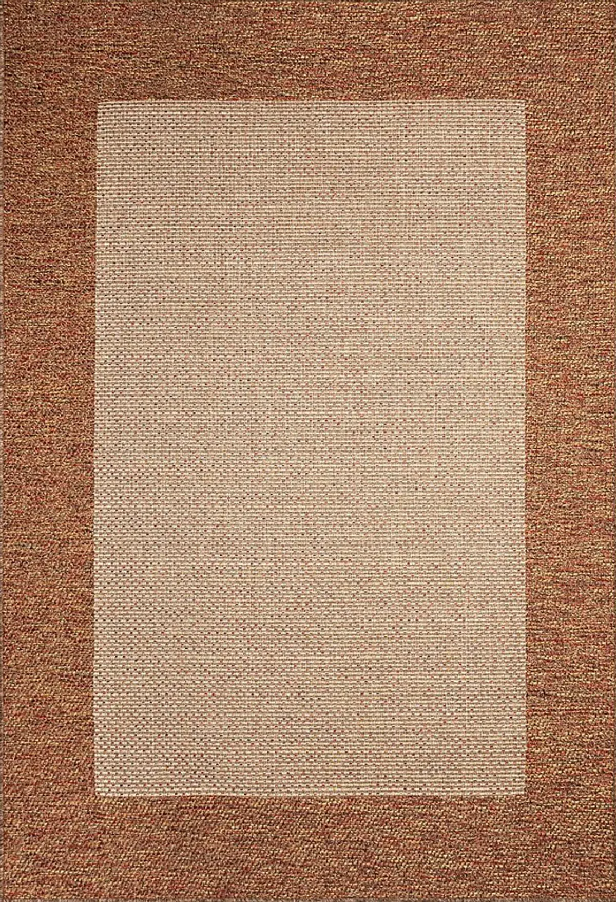 Qarray Rust 5'3 x 7'3 Indoor/Outdoor Rug