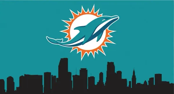 Miami Dolphins 2' x 3' Machine Washable Rug