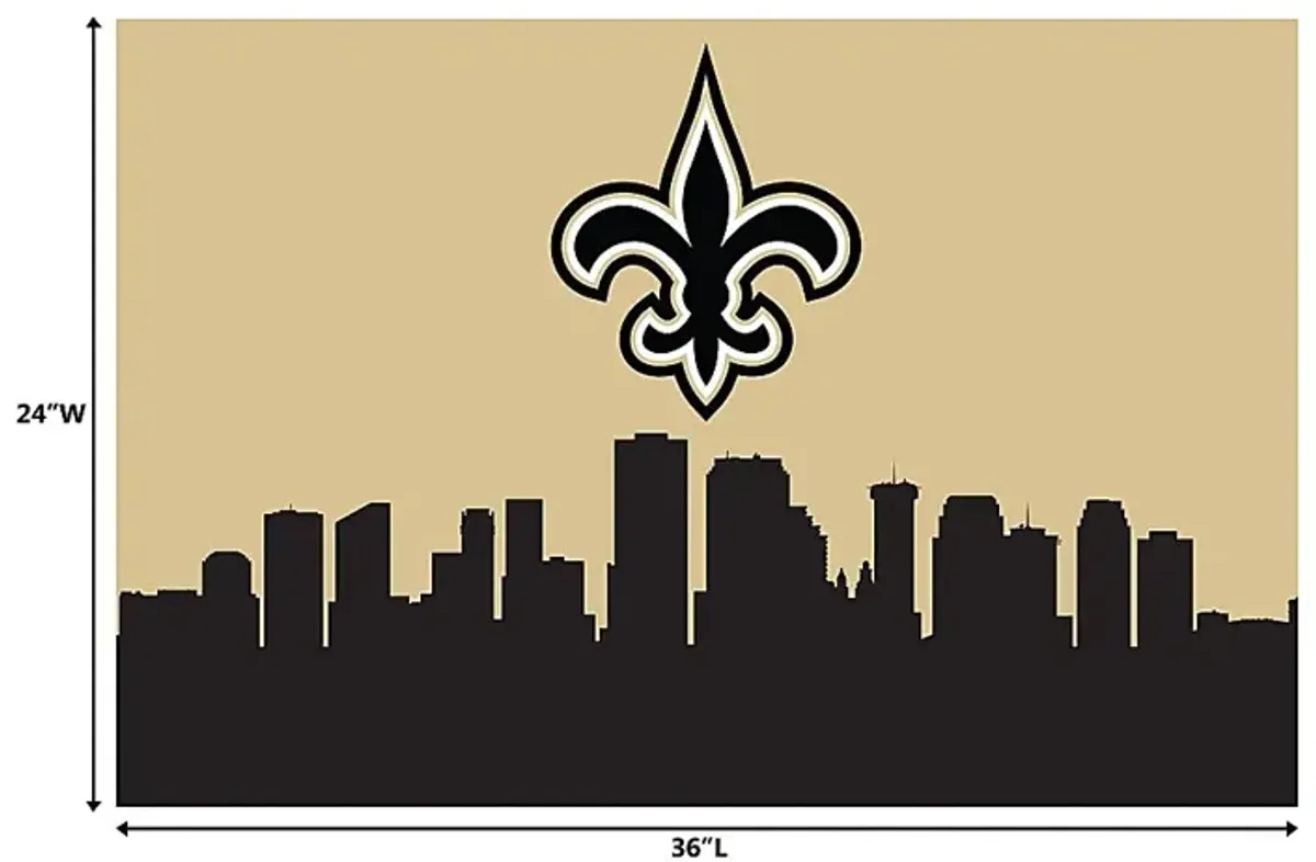 New Orleans Saints 2' x 3' Machine Washable Rug