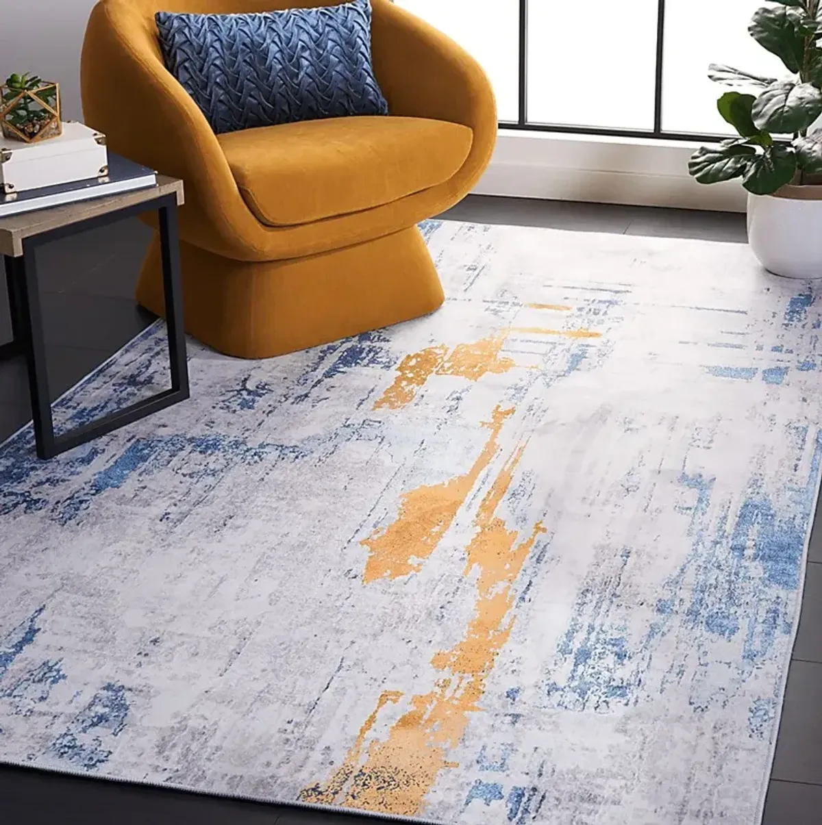 Phirzal Gray/Blue 5' x 8' Rug