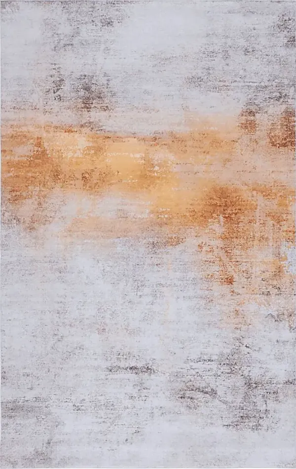 Ergien Gray/Rust 5' x 8' Rug