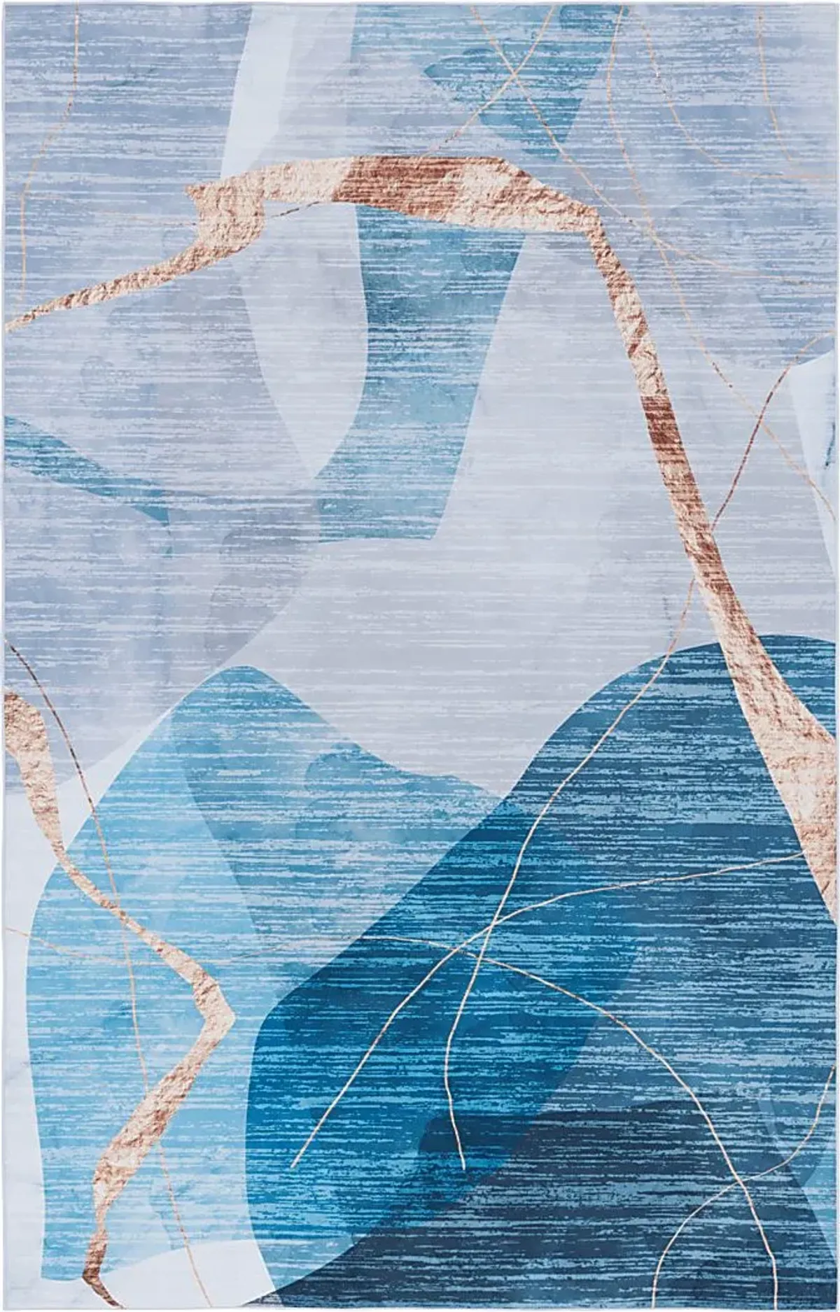 Fician Blue/Gold 5' x 8' Rug