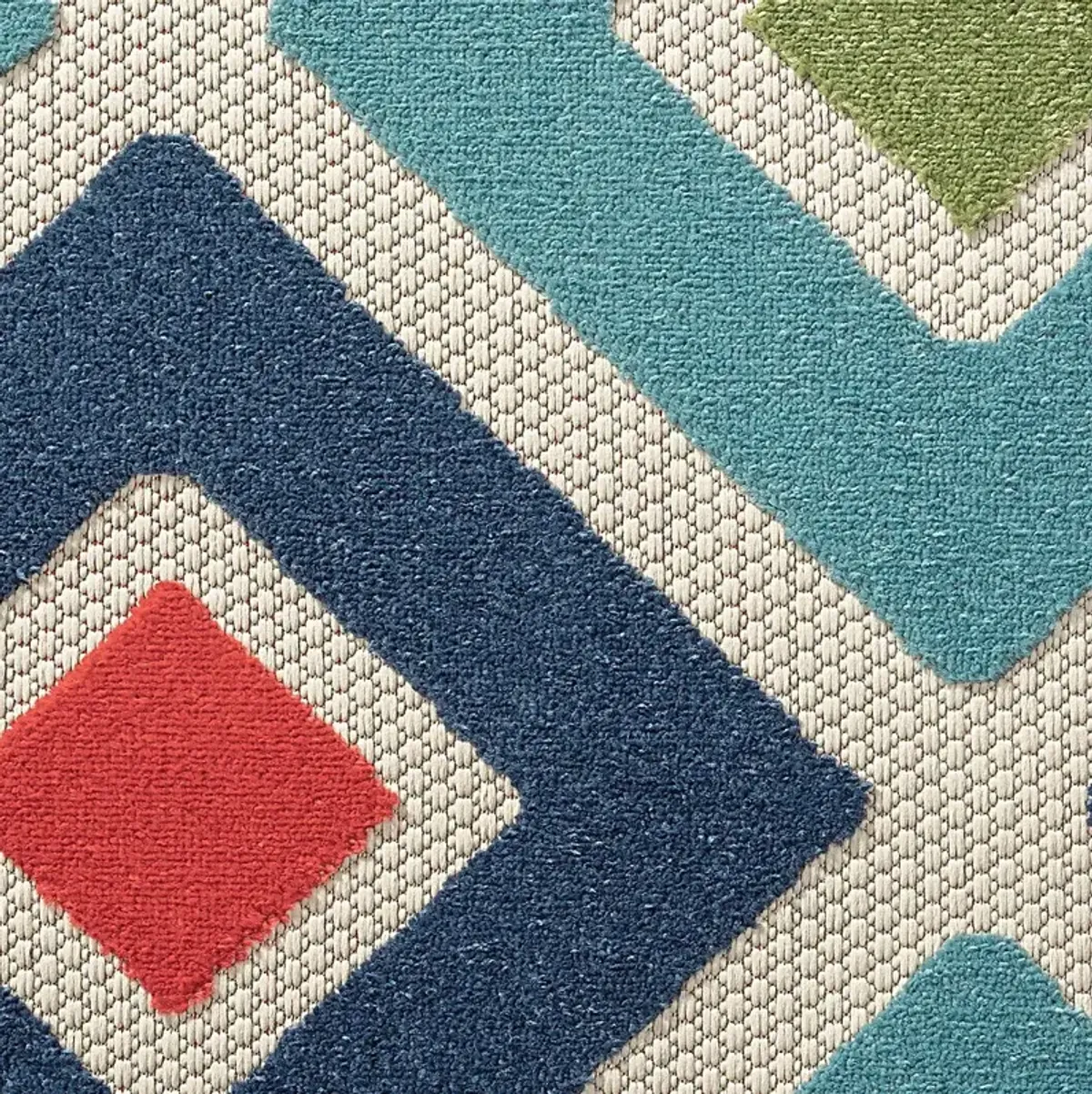 Kerosumu Blue 5' x 8' Indoor/Outdoor Rug