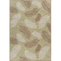 Abuhi Tan/Green 5' x 7' Indoor/Outdoor Rug