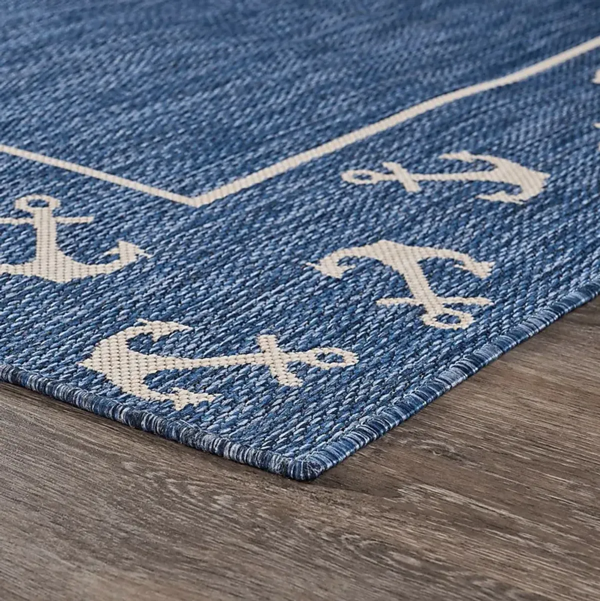 Oyufi Blue 5'3 x 7' Indoor/Outdoor Rug