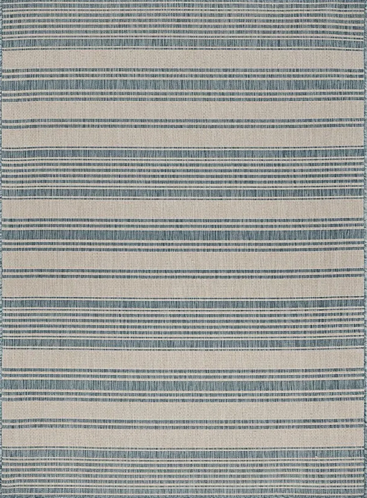 Elgaitere Aqua/White 5'3 x 7' Indoor/Outdoor Rug