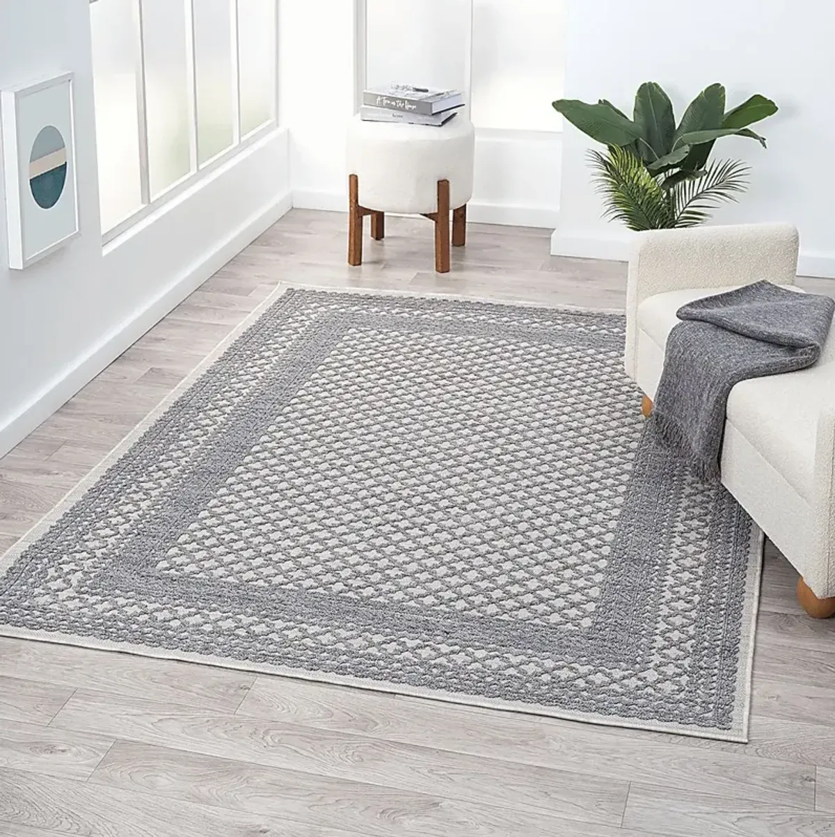 Isioco Blue 5' x 7' Indoor/Outdoor Rug