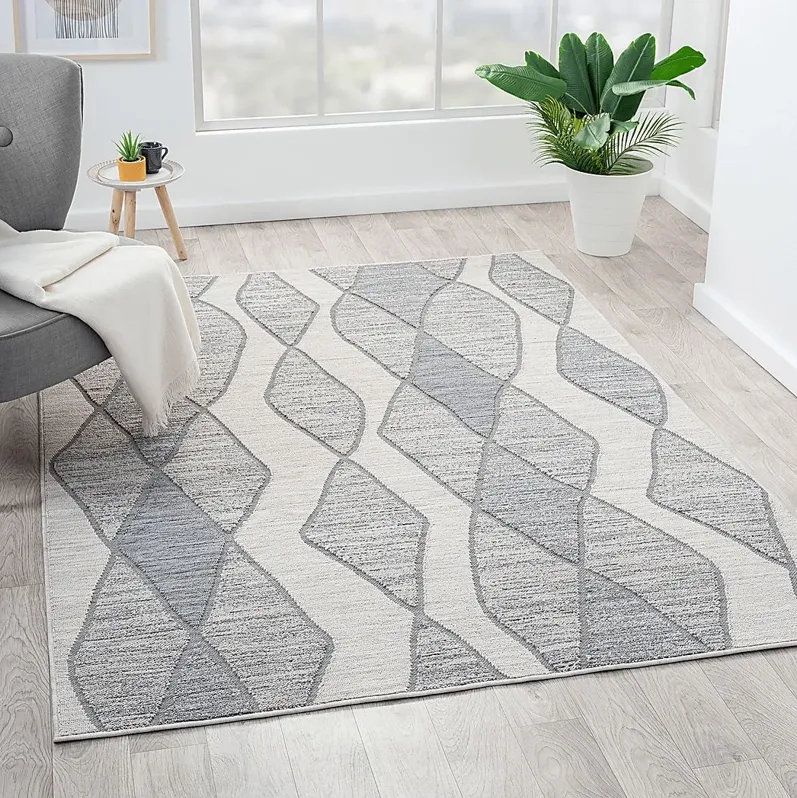 Boyale Blue 5' x 7' Indoor/Outdoor Rug