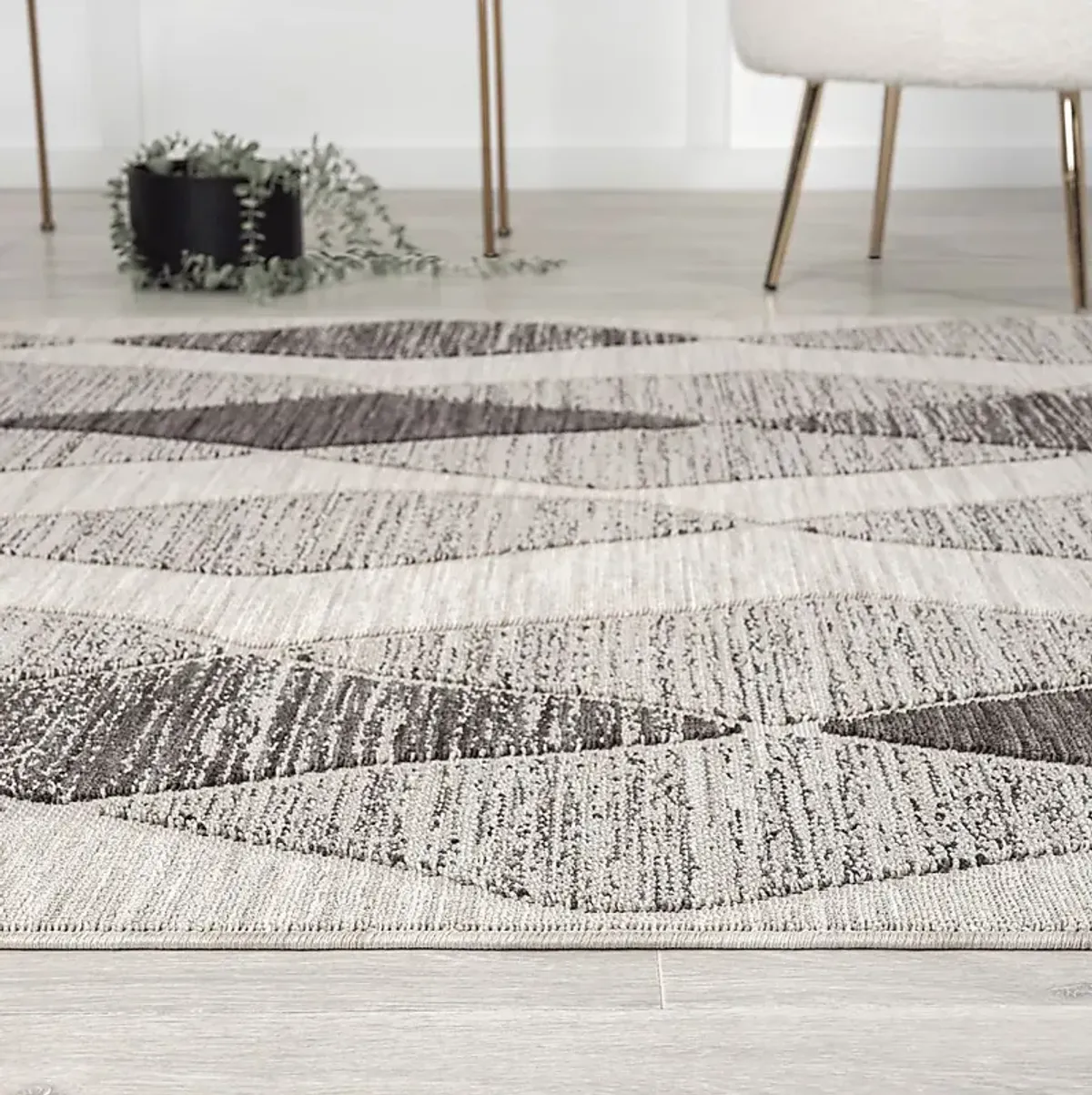 Boyale Gray 5' x 7' Indoor/Outdoor Rug