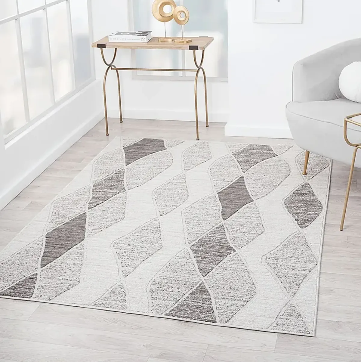 Boyale Gray 5' x 7' Indoor/Outdoor Rug