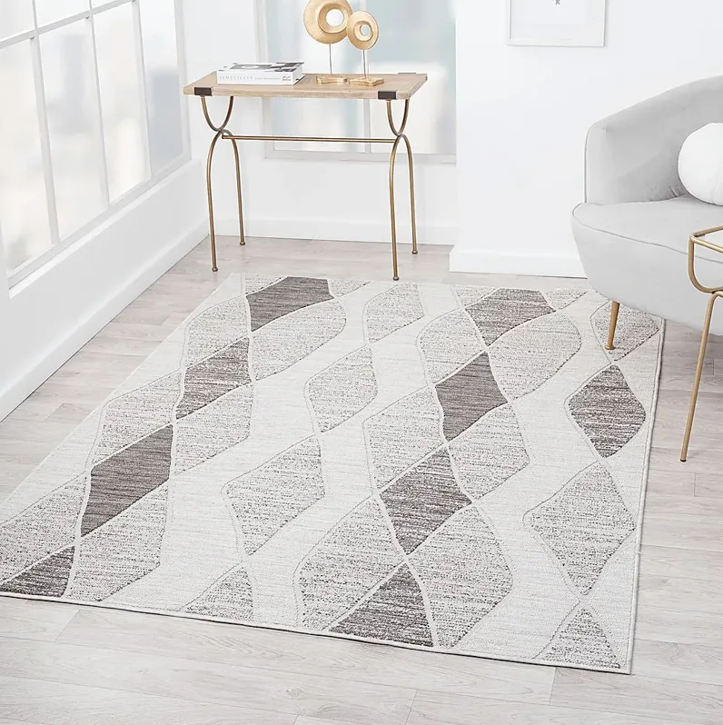 Boyale Gray 5' x 7' Indoor/Outdoor Rug