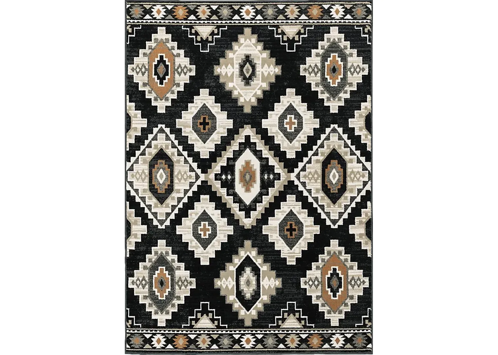 Humai Charcoal 5'3 x 7'3 Rug