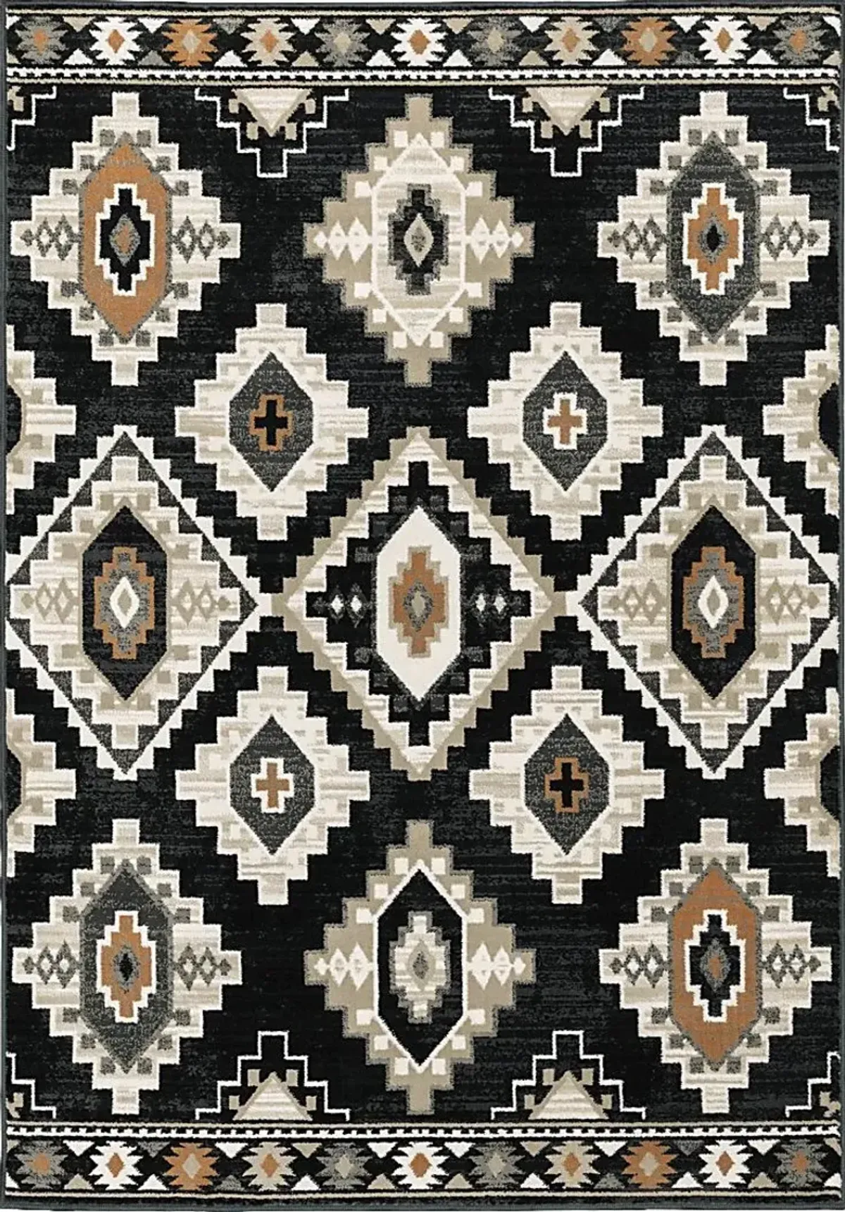 Humai Charcoal 5'3 x 7'3 Rug