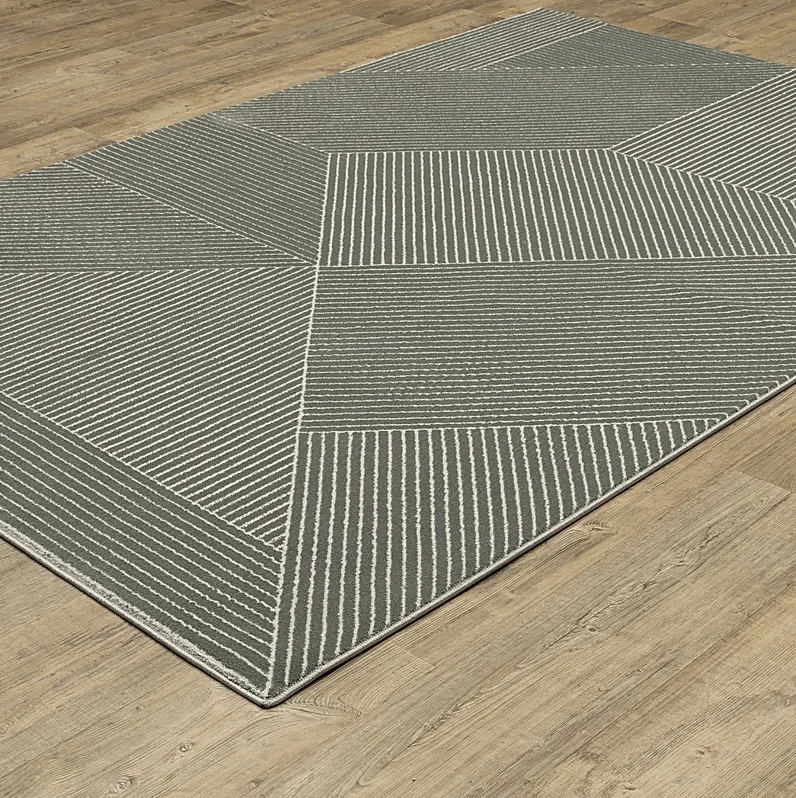 Merien Charcoal 5'3 x 7'6 Rug