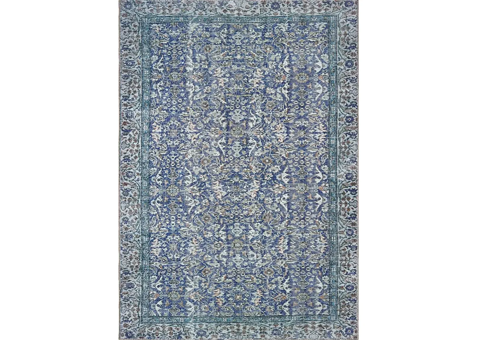 Kids Heritage Hues I Blue 5'3 x 7'6 Rug