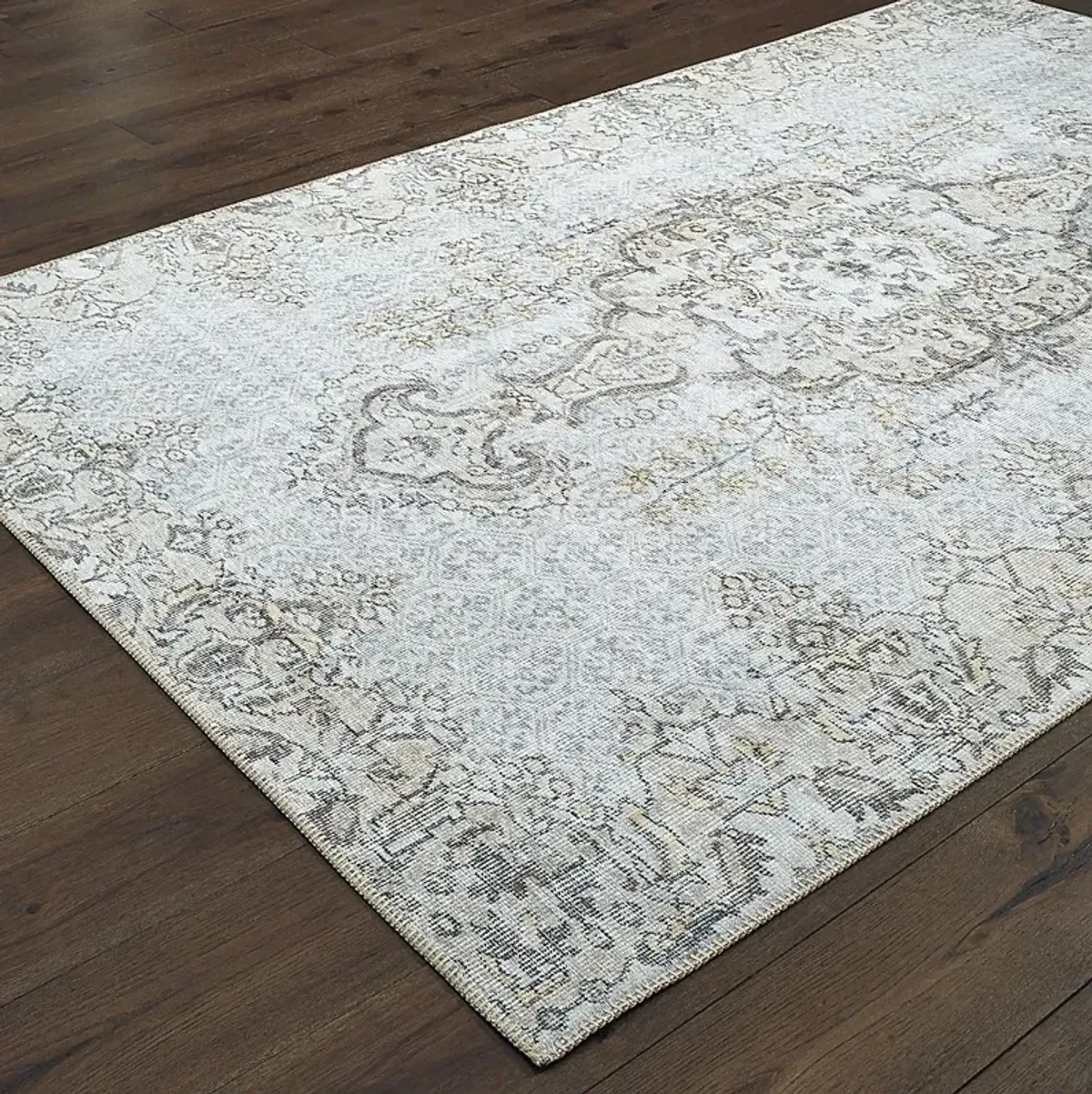 Kids Heritage Hues II Gray 5'3 x 7'6 Rug