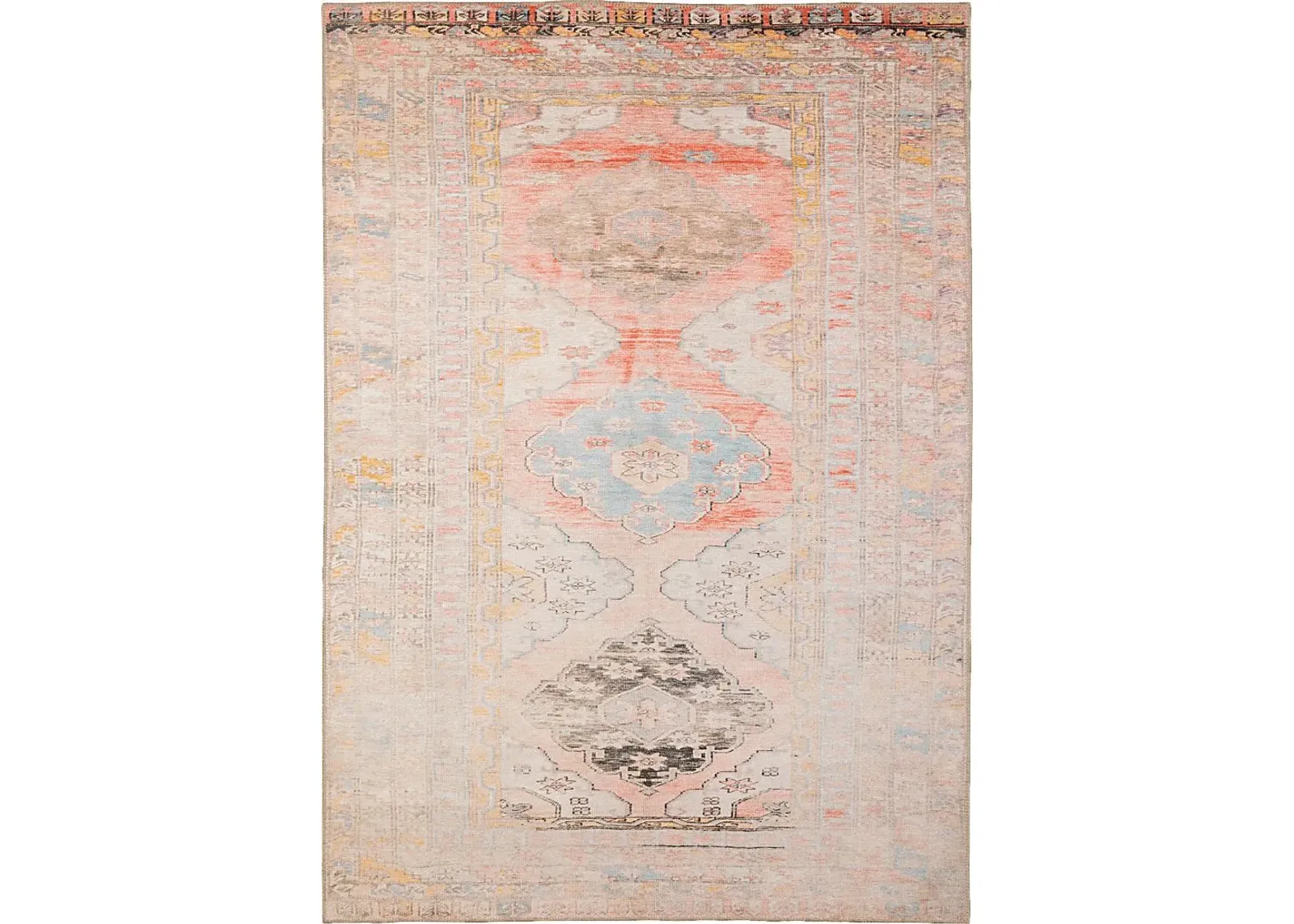 Kids Heritage Hues III Pink 5'3 x 7'6 Rug