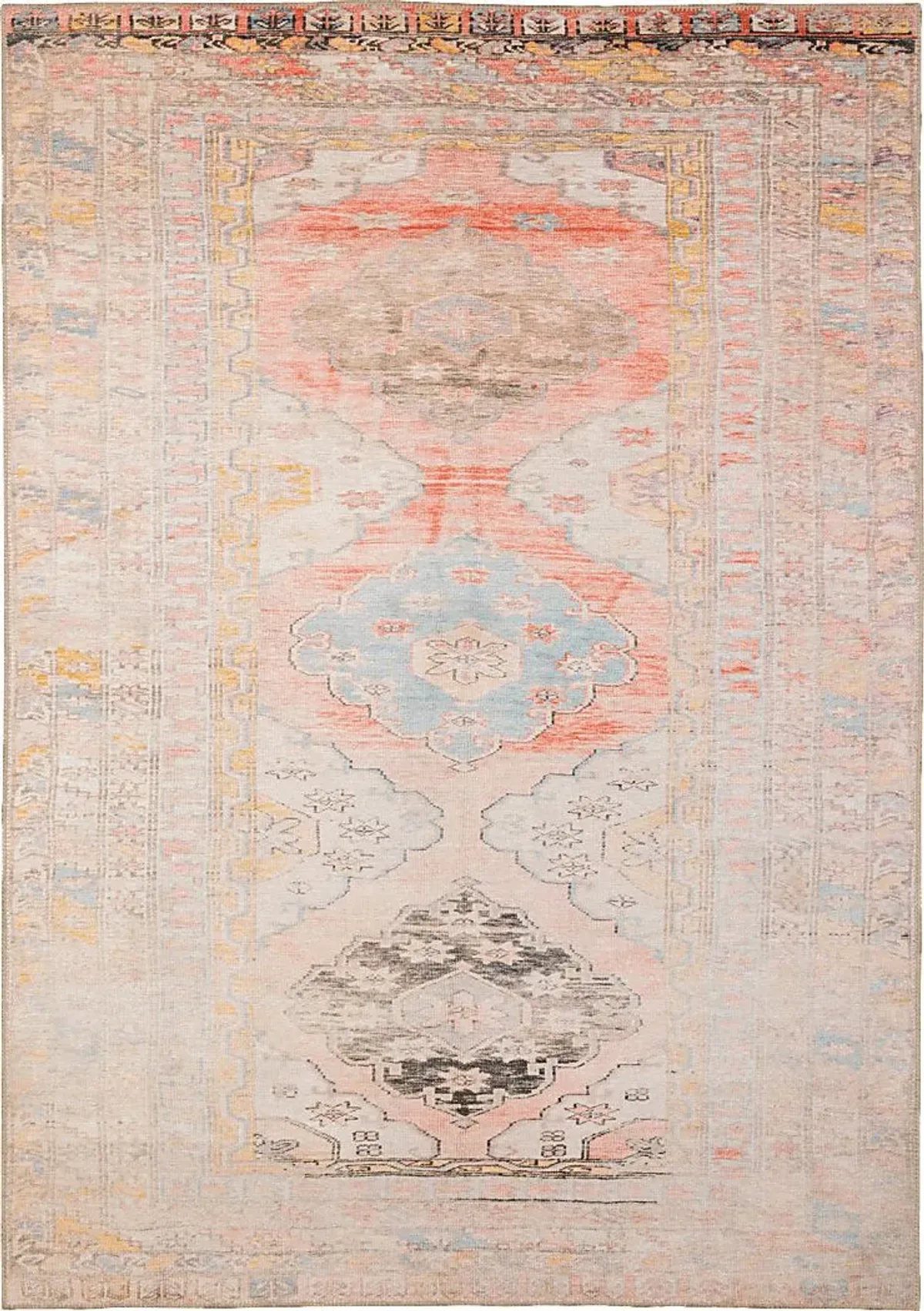 Kids Heritage Hues III Pink 5'3 x 7'6 Rug