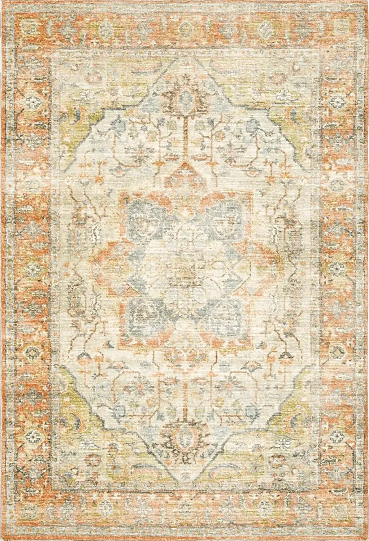 Kids Garden Treasures I Orange 5'3 x 7'3 Rug