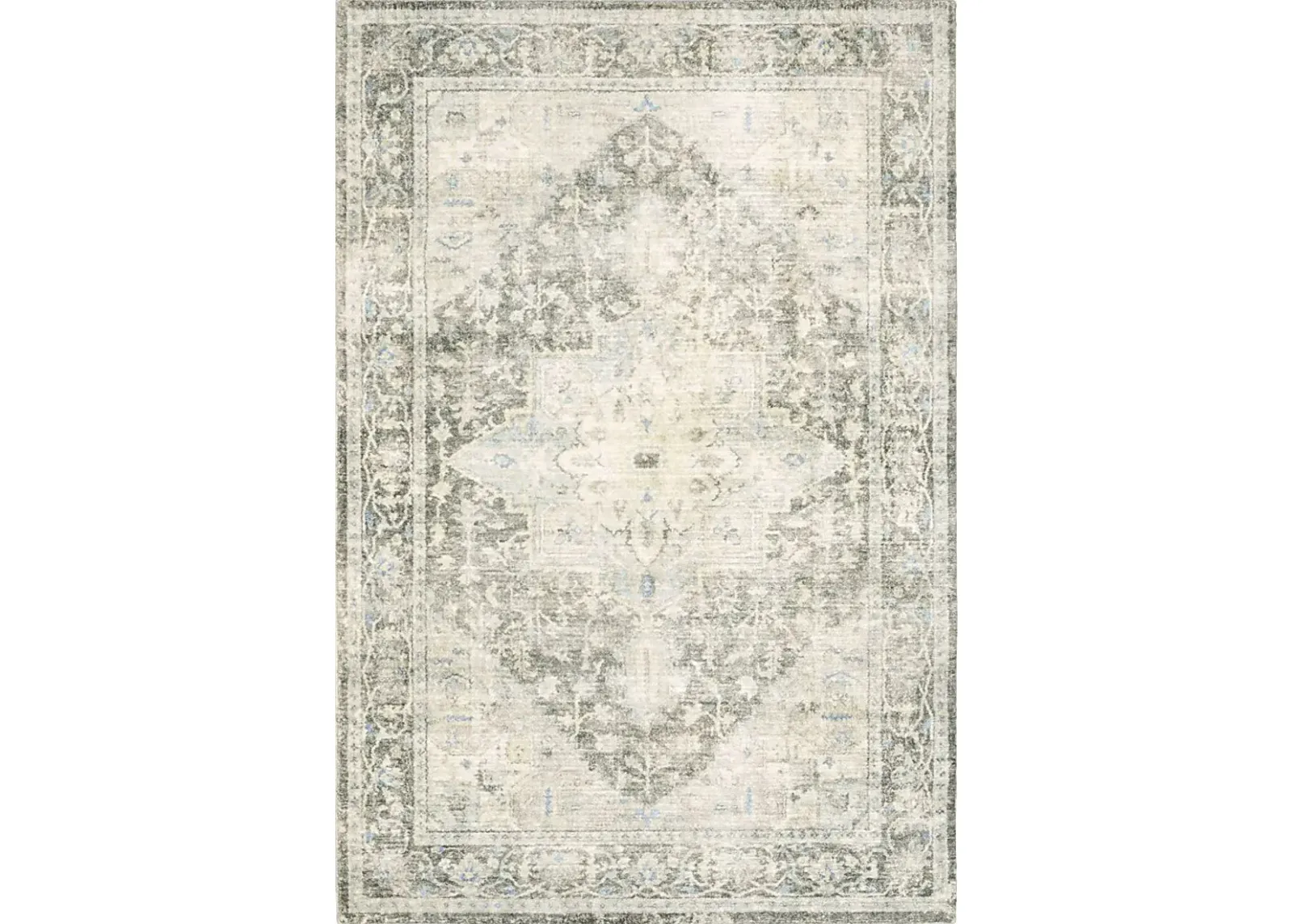 Kids Garden Treasures II Gray 5'3 x 7'3 Rug