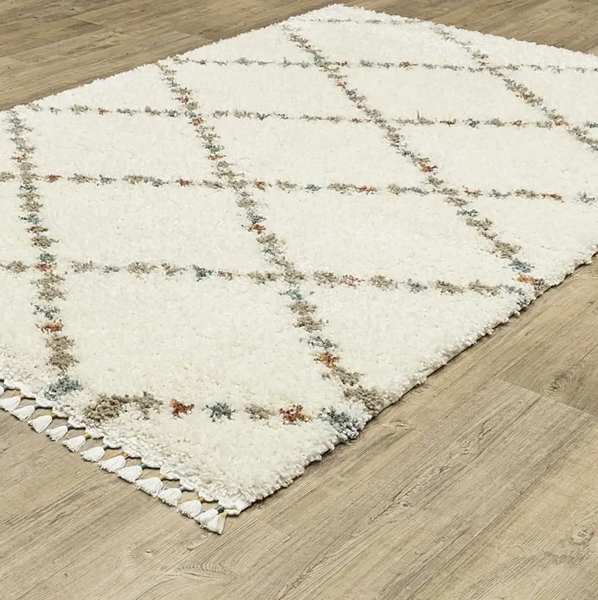 Kids Trellis Tales Ivory 5'3 x 7'6 Rug