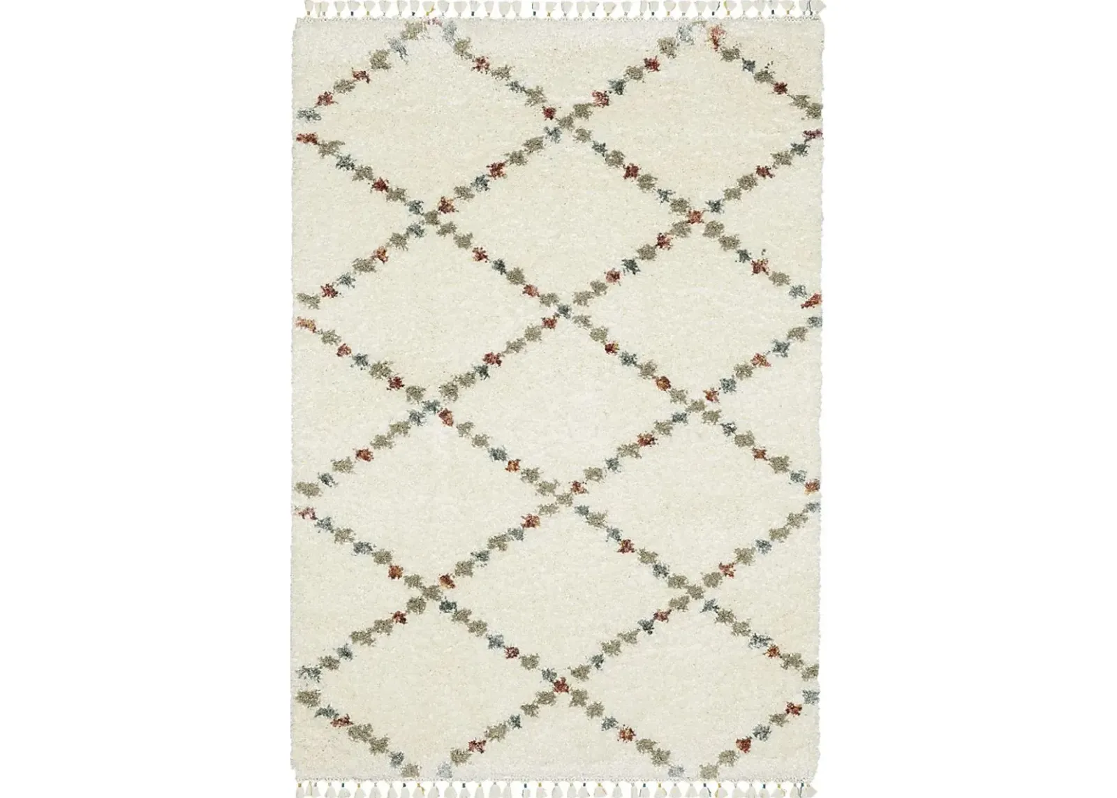 Kids Trellis Tales Ivory 5'3 x 7'6 Rug