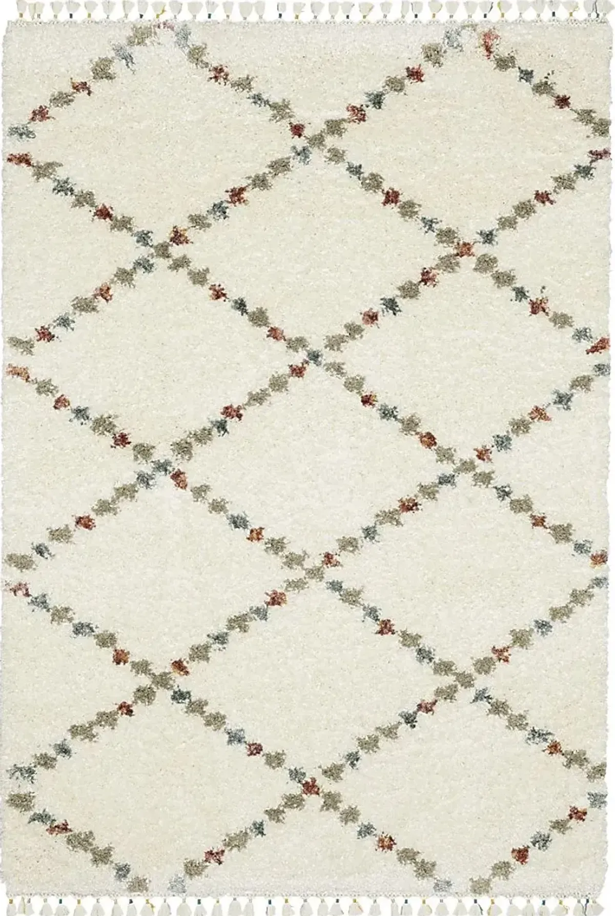 Kids Trellis Tales Ivory 5'3 x 7'6 Rug