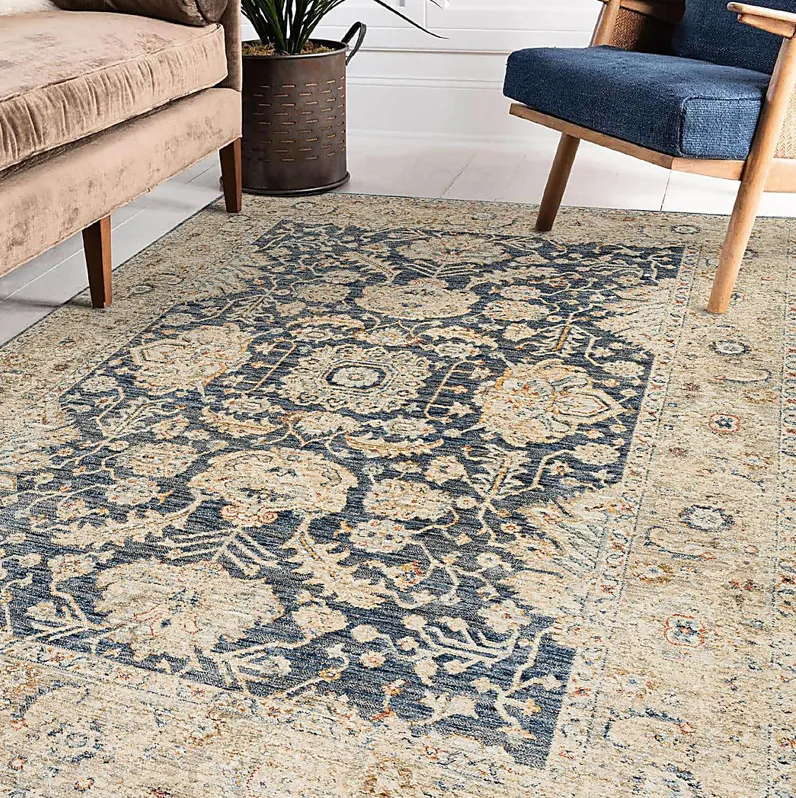 Pohelis Navy 5' x 7'10 Rug