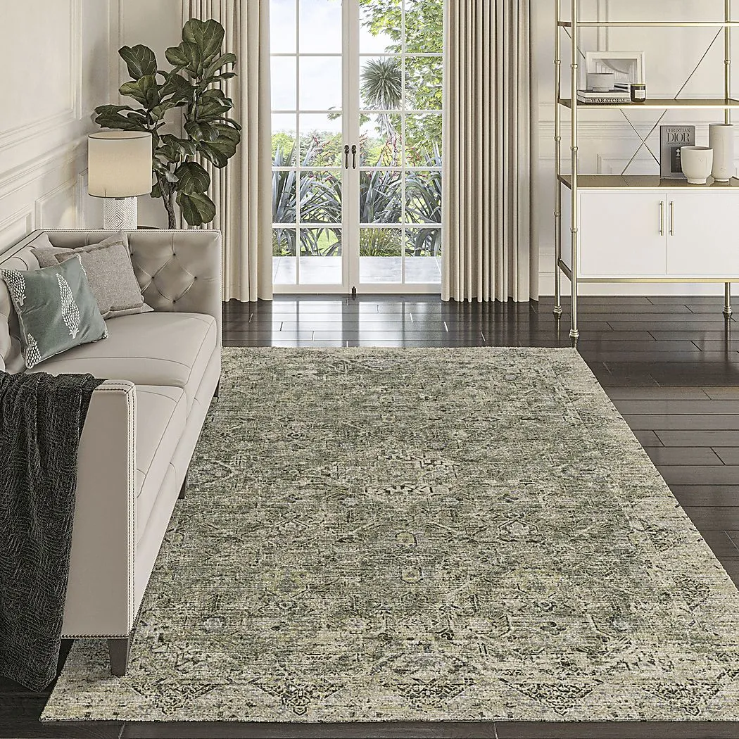 Lourna Green 5' x 7'6 Rug