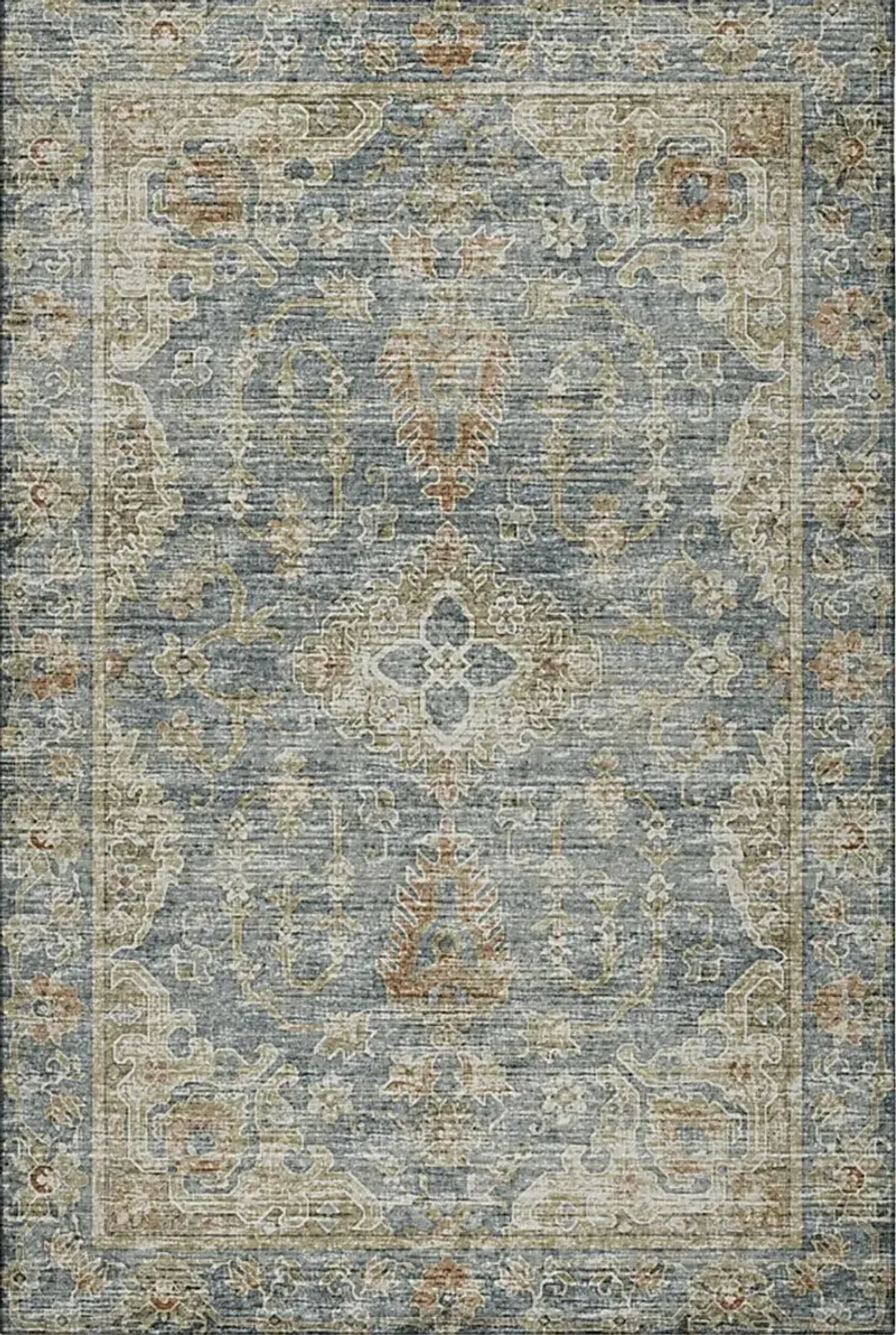 Ponpowa Teal 5' x 7'6 Rug