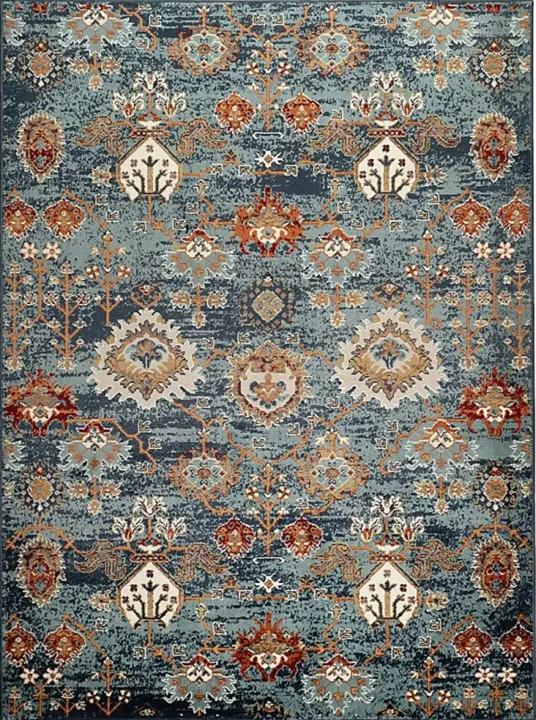 Escester Blue/Teal 5'1 x 7'6 Rug